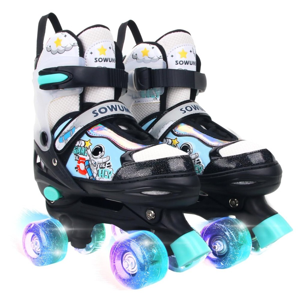 Sowume Adjustable Roller Skates for Boys and Kids, All 8 Wheels of Boy\'s Skates Shine, Safe and Fun Illuminating for Kids