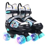 Sowume Adjustable Roller Skates for Boys and Kids, All 8 Wheels of Boy\'s Skates Shine, Safe and Fun Illuminating for Kids