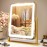 ROLOVE Vanity Mirror with Lights, 12.615 LED Makeup Mirror, Lighted Makeup Mirror with Lights, Smart Touch Control Dimmable 3 Modes Light, Lighted Up Mirror for Makeup Desk, Gold