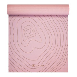 Gaiam Yoga Mat - Premium 6mm Print Extra Thick Non Slip Exercise & Fitness Mat for All Types of Yoga, Pilates & Floor Workouts (68L x 24W x 6mm Thick)