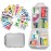 Pill Organizer with Medicine Labels 146 Labels Travel Daily Pill Container Mini Medication Organizer Storage Pill Organizer Travel Essentials Pill Case 7 Day (Grey, 1 Pack-Large)