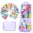 Pill Organizer with Medicine Labels 146 Labels Travel Daily Pill Container Mini Medication Organizer Storage Pill Organizer Travel Essentials Pill Case 7 Day (Purple, 1 Pack(Large))