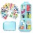 Pill Organizer with Medicine Labels 146 Labels Travel Daily Pill Container Mini Medication Organizer Storage Pill Organizer Travel Essentials Pill Case 7 Day (Blue, 1 Pack(Large))