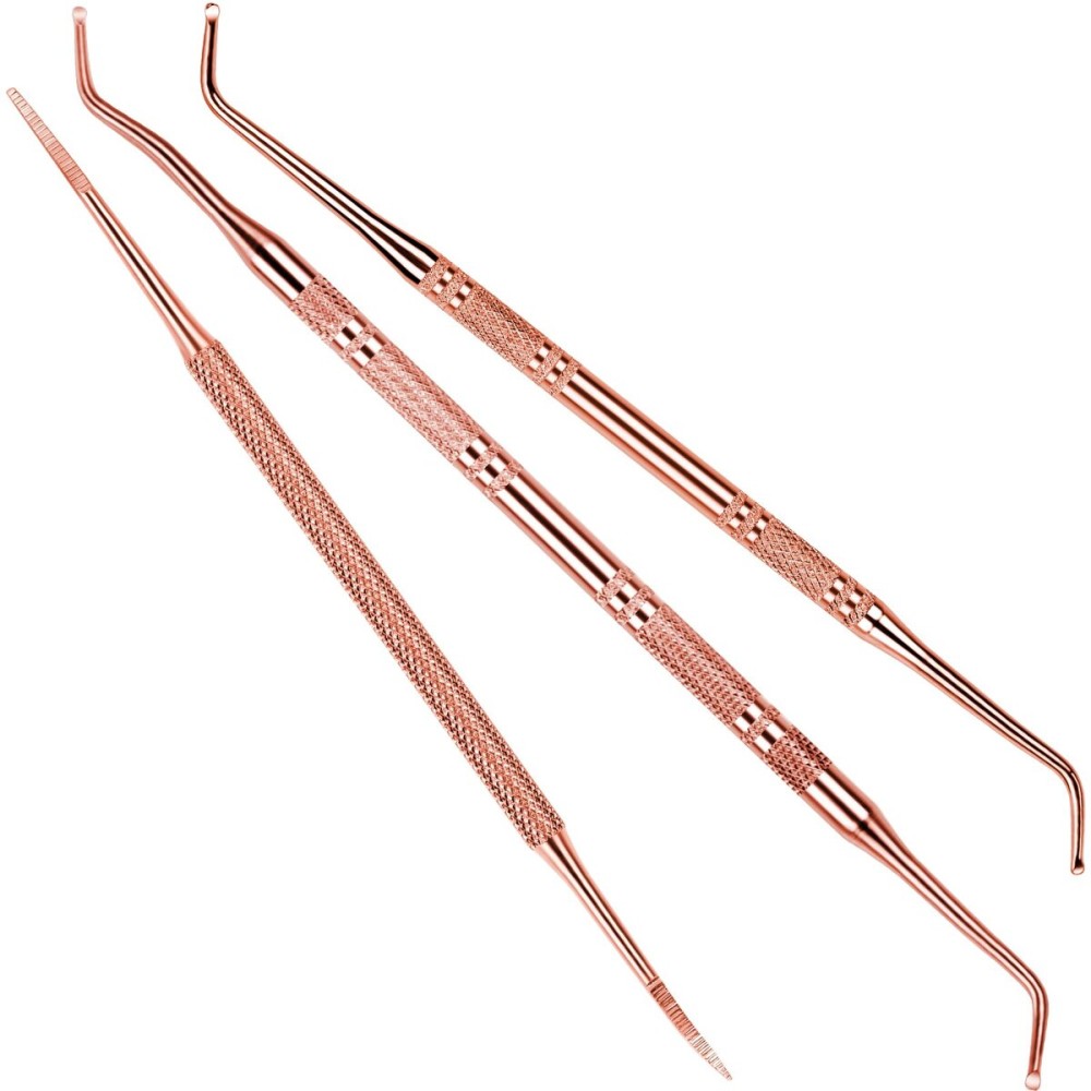 Teenitor Pedicure Tools for Feet, Toenail File and Lifters, Ingrown Toenail Removal Kit Pain Relief (Rose Gold)