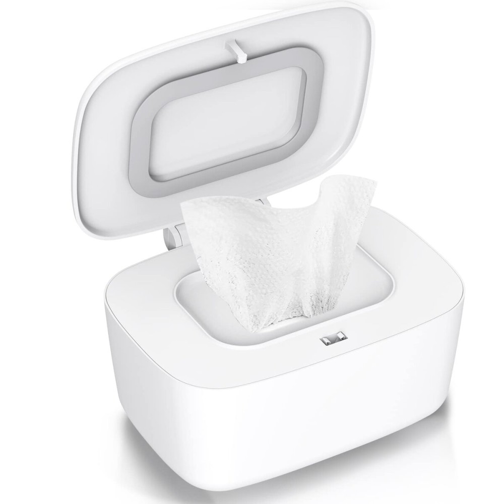 Zdolmy Wipes Dispenser, Wipe Holder for Baby, Refillable Wipe Container, Portable Press to Open, Non-Slip