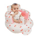 EKEPE Inflatable Baby Chair with Built in Air Pump, Sit me Up Floor Seat for Baby 3 Months & Up, Blow Up Baby Seats for for Infants for Sitting Up - Bunny