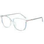 GUDVUE Blue Light Glasses For Woman, Computer Reading/Gaming/Phones Glasses, Anti Glare/UV400/Eye Strain, Cat Eye Blue