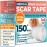 Medical Grade Silicone Scar Tape - Transparent (1.6x150) - Visible Difference on Surgical & Keloid Scars - Reusable Silicone Scar Sheets - Easy to Use Silicone Tape for Scars