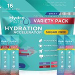 Electrolyte Powder Sugar-Free Hydration Packets Variety Pack HydroMATE 16 Sticks