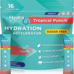 Electrolyte Powder Sugar-Free Hydration Packets Tropical Punch HydroMATE 16 Sticks