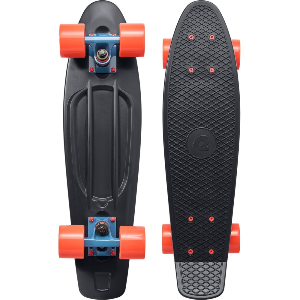 Retrospec Quip Mini Cruiser Adult Skateboard - 22.5in Compact Board with ABEC-7 Bearings & PU Wheels - Waffle Grip Deck for Smooth Riding - Portable 5lb Design