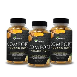 KaraMD Comfort Guard X24 | Joint & Movement Support Supplement | Turmeric Curcumin, Boswellia & Ginger | Ease Muscle Discomfort & Joint Stiffness | Non-GMO, Gluten Free & Vegan Friendly (3 Pack)