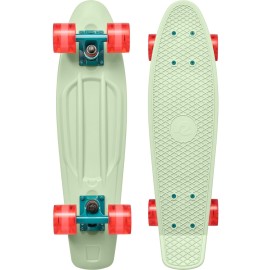 Retrospec Quip Mini Cruiser Adult Skateboard - 22.5in Compact Board with ABEC-7 Bearings & PU Wheels - Waffle Grip Deck for Smooth Riding - Portable 5lb Design
