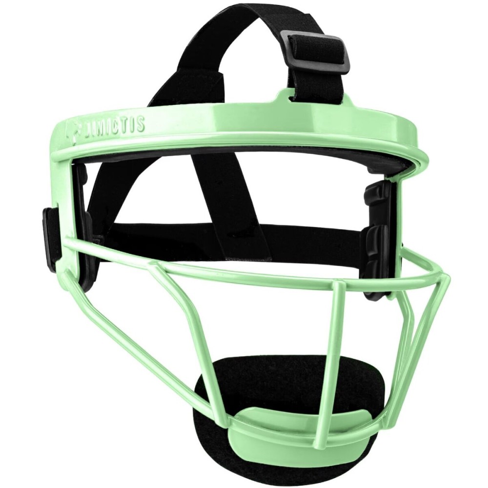 Dinictis Softball Face Mask, Lightweight, Comfortable, with Wide Field Vision, Durable and Safe Face Guards, Premium Protective Softball Fielder\'s Mask-Apple Green-Youth(M)
