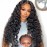 Bugtum Glueless Wigs Human Hair Pre Plucked Pre Cut 5x5 Hd Lace Closure Wear and Go Deep Wave Curly Lace Front Wigs for Black Women Wet and Wavy Natural Hairline (22 Inch)