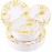 FLOWERCAT 60PCS Thanksgiving Plates & Gold Pumpkin Plates - Including 30PCS 10.25inch Thanksgiving Dinner Plates and 30PCS 7.5inch Dessert Plates for Giving Thanks Theme Party