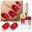 Double Rhythm 15ML Gel Polish Pure Sheer Same Color Same Bottle Soak Off Gel Polish Art Manicure Salon DIY at Home for Women (Translucent Red-A1449)