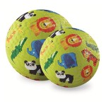 Crocodile Creek Playground Ball - Durable Rubber Ball for Kids Ages 3 and Up - Bouncy Inflatable Ball for Kickball, Indoor Games, and Outdoor Sports - PVC-Free - Jungle - 7-inch Diameter