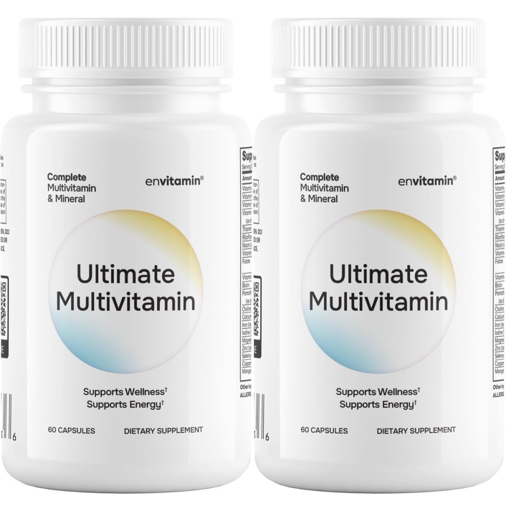 envitamin Ultimate Multivitamin Multimineral and Superfood with 42 Fruit and Vegetable Blend, 60 Count (Ultimate 2 Pack)