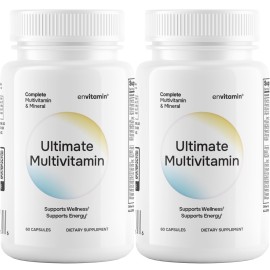 envitamin Ultimate Multivitamin Multimineral and Superfood with 42 Fruit and Vegetable Blend, 60 Count (Ultimate 2 Pack)