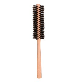PERFEHAIR Small Round Brush - Boar Bristle for Short Hair, Portable & Effective for Fine, Thinning Hair & Beard Styling