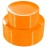 PULOTE 100PCS Orange Plastic Plates - Premium Hard Orange Disposable Include 50 Each(10.25 Inch Dinner & 7.5 Inch Dessert) Plates, Ideal for Party