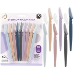 D 18 PCS Eyebrow Razor,Dermaplane Razor,Face Razors for Women,Dermaplaning Tool for Face,3 Colors Facial Hair Shavers with Precision Cover,Facial Hair Remover for Women,Eyebrow Trimmers for Men(Gray)