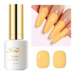 Imtiti Yellow Gel Nail Polish, 0.5 Fl Oz Bright Yellow Gel Polish Soak Off LED UV Nail Gel Polish Spring Summer Gel Nail Polish DIY Nail Art Starter Manicure Salon Gel Nail Kit