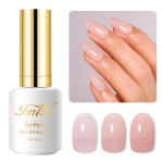 Imtiti Jelly Gel Nail Polish, 0.5 Fl Oz Nude Natural Sheer Jelly Gel Polish Soak Off LED UV Translucent DIY Nail Art Starter Manicure Salon