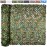 Yeacool Camo Netting Camouflage Netting Bulk Roll Burlap Camo Tarp Sunshade Camo Net for Hunting Blind Military Dinosaur Birthday Theme Party Decoration (Woodland Camo, 4.9ft*3.28ft, 1.5m*1m)