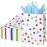 BLEWINDZ 32Pcs Rainbow Small Gift Bags Bulk with 32Pcs Tissue Paper - Colorful Polka Dots Goodie Bags with Handles for Party Favors, Kids Birthday, Baby Shower, Wedding, Shoppings