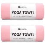 Eunzel 2 Pack Hot Yoga Towel Non Slip Yoga Mat Towel Non-Slip Sweat Absorbent Microfiber Towel for Hot Yoga, Pilates and Workout 72 x 26.5, Pink