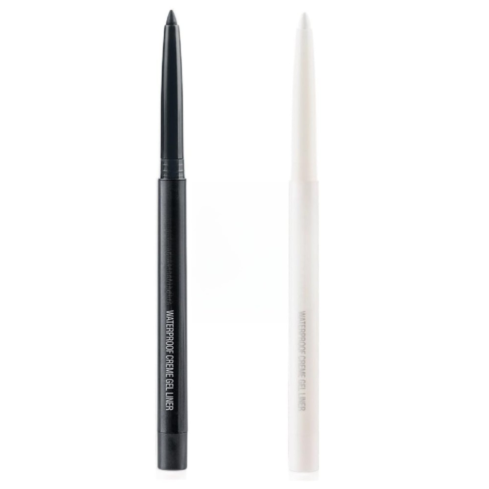 ONarisae eyeliner pencil retractable eyeliner creamy pigmented smudge proof eye liner pen Black & White