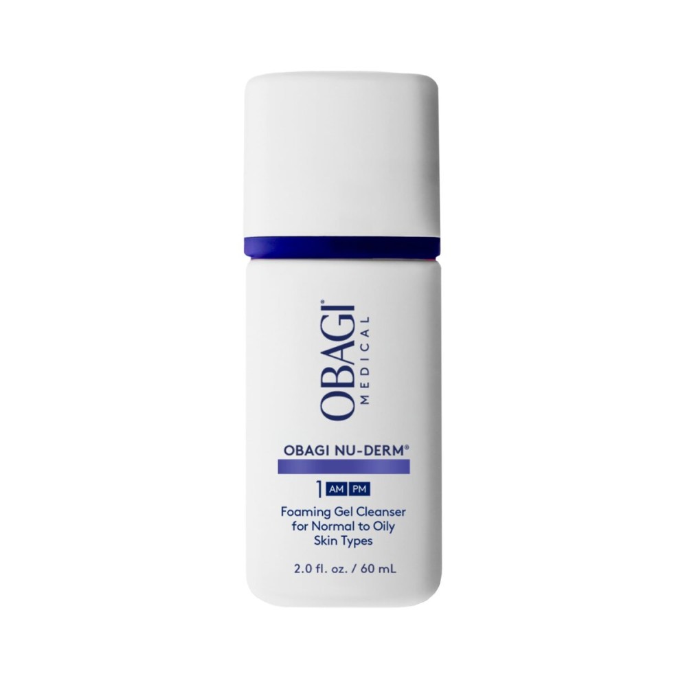 Obagi Nu-Derm Foaming Gel - Gel-Based Cleanser for Normal to Oily & Sensitive Skin - 2 oz, Travel Size