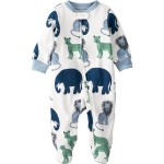 little planet by carter\'s Baby Sleep and Play made with Organic Cotton, Safari, NB