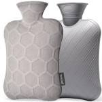 FORICOM Hot Water Bottle with Cover,Hot Water Bag for Pain Relief,Warm Water Bottle,Heating pad,Warming Bed,2Liter, Non Toxic Rubber,Made in PVC.BPA Free.