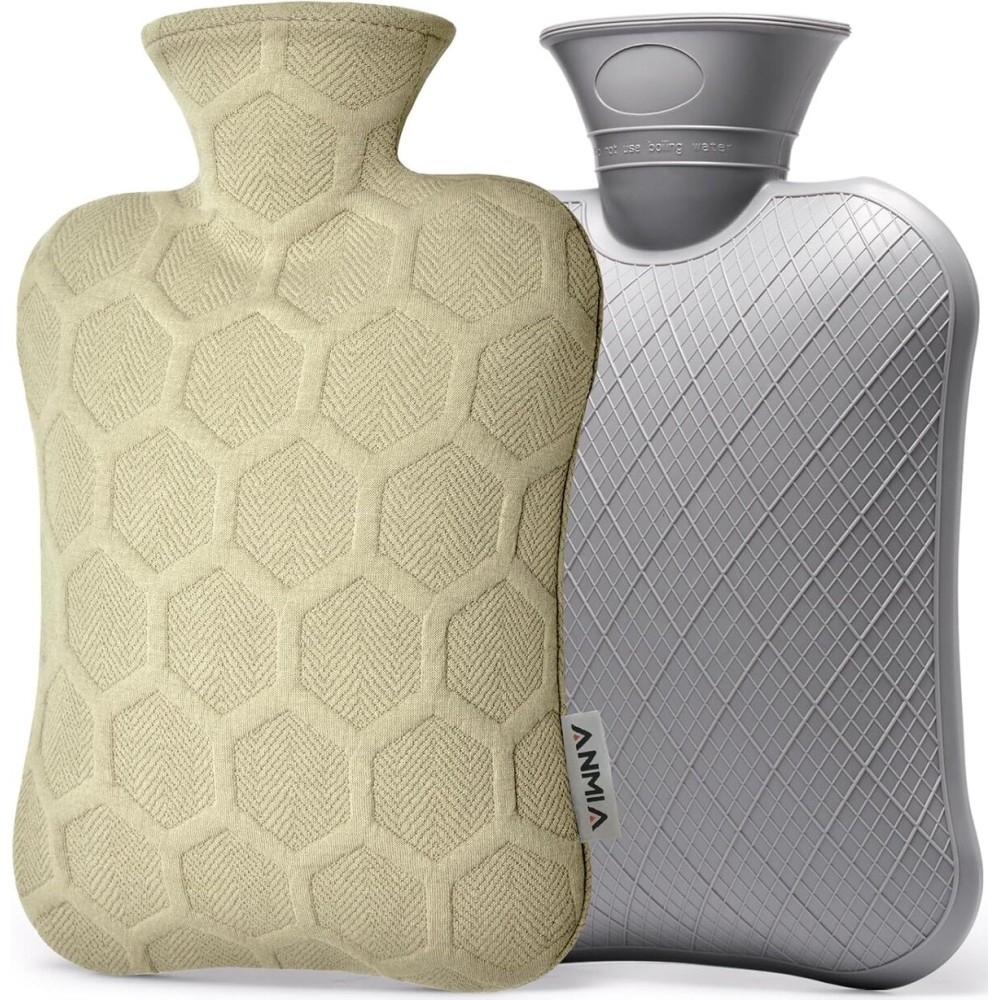 FORICOM Hot Water Bottles for Pain Relief Warming Bed 2Liter,Dog,Cat,Foot,Back Pain.Hot and Cold Therapy, Eco Non Toxic Rubber.2Liter