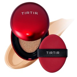 TIRTIR Mask Fit Red Cushion Foundation | Full coverage, Weightless, Skin fit, Satin Glow Finish, Korean Makeup BB Foundation, beauty, Tattoo cover up, Buildable (27C Cool Beige, 0.63 Fl Oz)