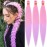 Ombre Pink Lavender Purple Pre Stretched Braiding Hair 30 Inch Festival Yaki Texture Braid Hair Extensions 3 Packs Braiding Hair Pre Stretched