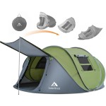 4-5 Person Easy Pop Up Tent Waterproof Automatic Setup 2 Doors-Instant Family Tents for Camping Hiking & Traveling