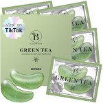BLOOMORA Green Tea Under Eye Patches (30 Pairs) - For Dark Circles & Puffiness - Hydrating Green Tea Eye Mask