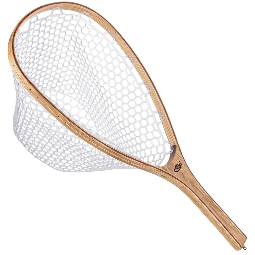 SF Fly Fishing Landing Soft Rubber Mesh Trout Catch and Release Net with Black Magnetic Net Release Combo Kit (Clear A Combo Small Holes)