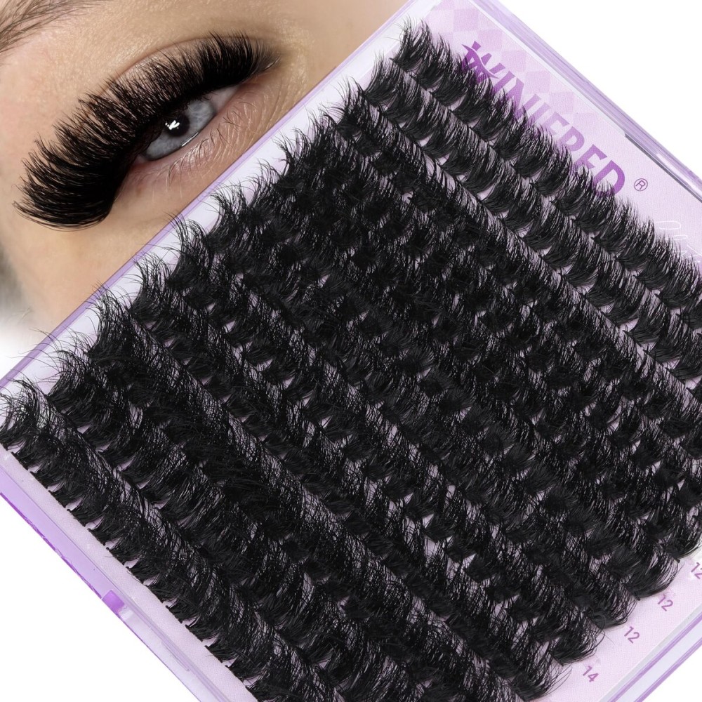 Winifred Lash Clusters Eyelash Extensions Wispy Lash Clusters 80D Individual Lashes Thick Volume Cluster Lashes D Curvature Lash Extension Mink Eyelash Clusters (240pcs)