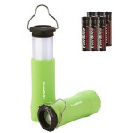 EverBrite 2-in-1 Mini Lanterns and Flashlights, Zoomable Flashlight Lantern Combo with 3 Modes, Camping Essentials, 2PC Battery Powered Lantern for Hurricane, Hiking, Home, Emergency