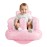 Inflatable Baby Chair, Inflatable Baby Seat for Babies 3 Months and Up, Summer Blow Up Chair with Built in Air Pump, Infant Floor Seats for Learning to Sit, Palying, Camping, Strawberry