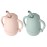 Cuddle Campus Pack of 2 Silicone Baby Training Cup, Shatterproof Toddler Sippy Cups with Straw, Open Cup for Baby, 6+ Months 4 Oz