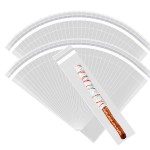 SOMIOCO Clear Long Cellophane Bags Self Sealing 3x11 in Pretzel Rod Sticker bags 1.4 mils Plastic OPP Cello Adhesive Bags For Cake Pop,Candies,200 PCS