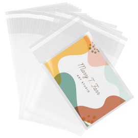 SOMIOCO Clear Cellophane Bags Self Adhesive Treat Bags Cello Cookie Bags Small Self Sealing Plastic gift Bags 1.4 Mil for Bakery Candies Candle Soap Card 200 Pcs 3 x 4In