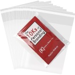 SOMIOCO 7X10 In 100 pcs Self Seal Cello Cellophane Bags Adhesive Poly Bags Resealable Clear Plastic Bag1.4 mils For Goodie Pacakge , Gift,Prints, Photos, Artwork, Party Decorative,Small Business Package