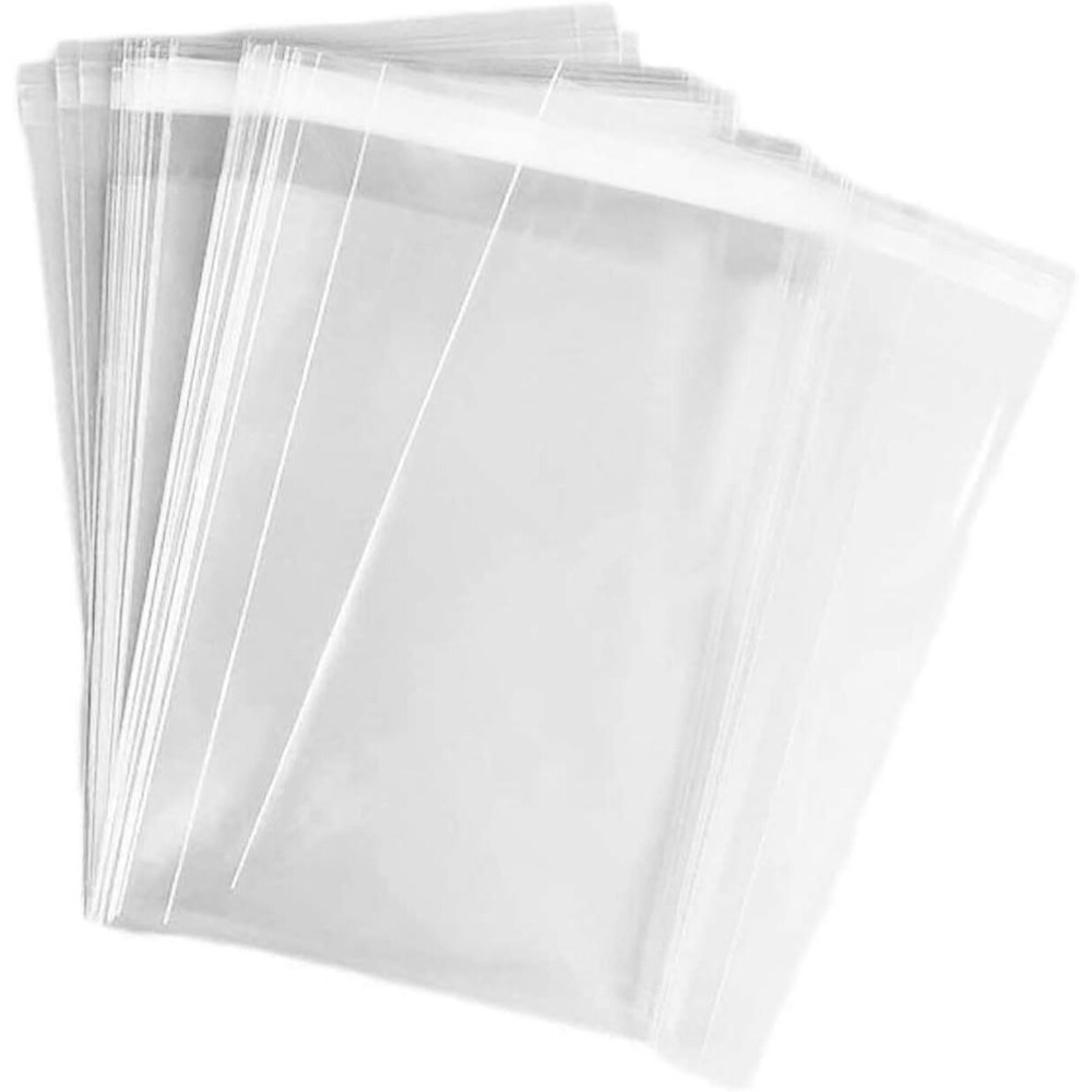 SOMIOCO 50 Pieces 9X12 In Self Sealing Cellophane Bags Clear Plastic Bags 1.4 mils Self Adhensive Resealable Cello Goodie Bags,Small Business Packaging Supplies for Clothing, T Shirts,Gift